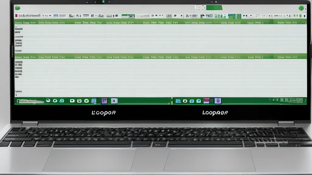 Excel-Tabelle zum Vergleich von Online-Gitarrenkursen auf einem Laptop