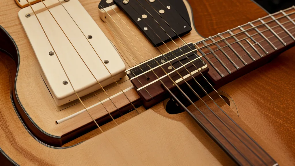 Gitarrenstimmgerät an der Kopfplatte zeigt korrekte Stimmung an