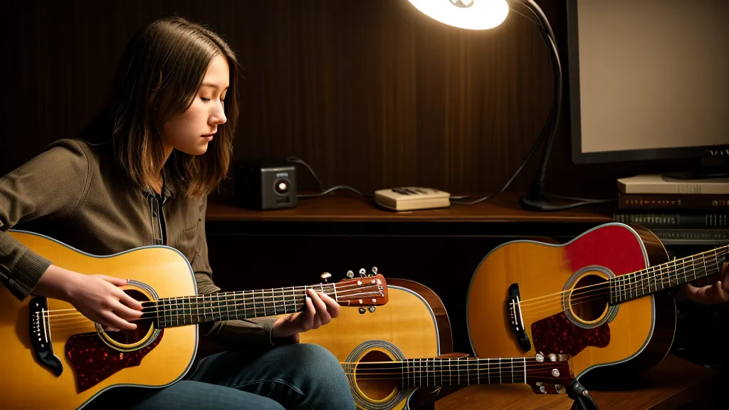 Zubehör für den Online-Gitarrenkurs: Begleitmaterial für Familien und Wiedereinsteiger auf dem Übungstisch