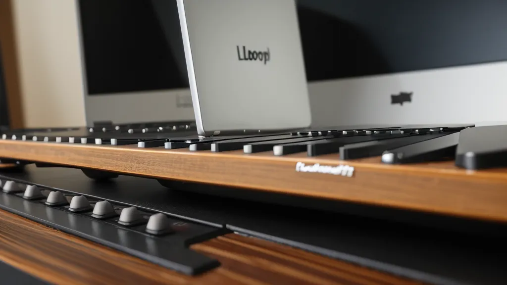 Nahaufnahme eines Online-Gitarrenkurses auf einem Laptop-Bildschirm