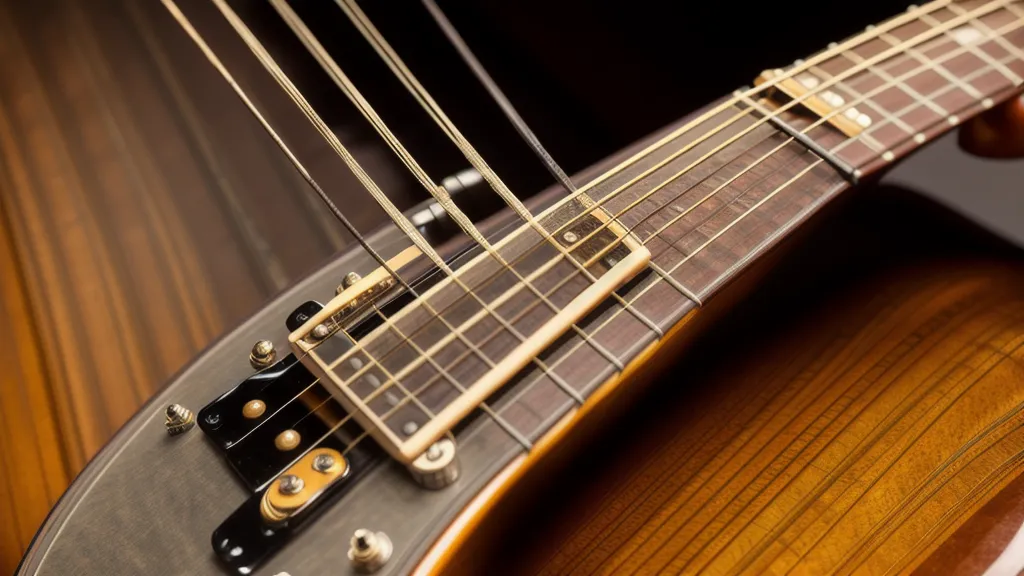 Nahaufnahme einer Hand am Gitarrenhals beim Greifen eines Akkords