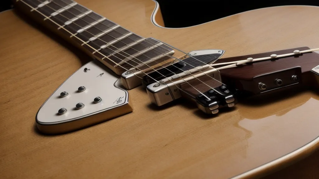 Vergleich zwischen unscharfer und scharfer Videoauflösung beim Lernen der Gitarrengriffe.