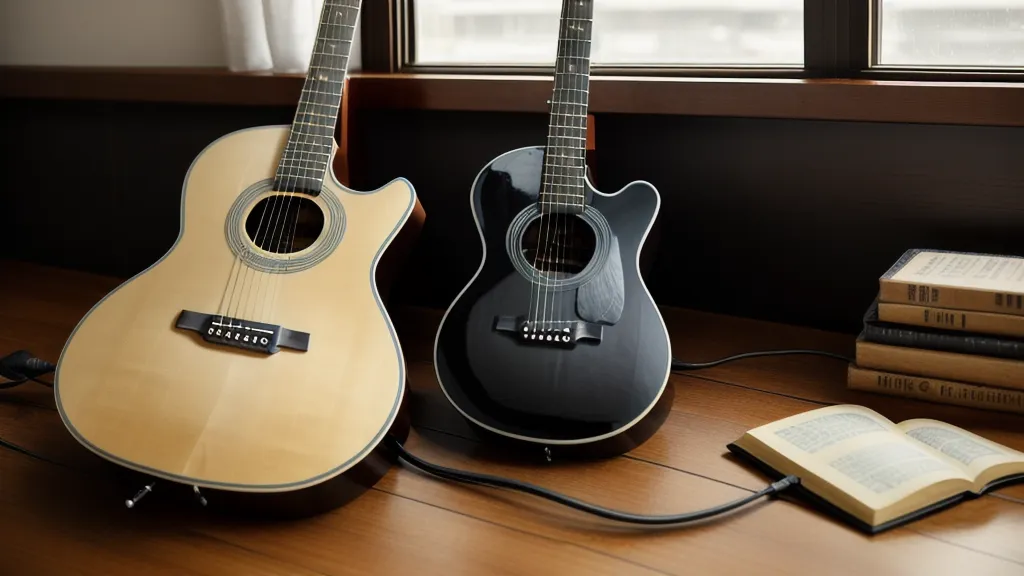 Notenständer mit einem aufgeschlagenen Ordner, der deutliche Gitarren-Tabulaturen zeigt.